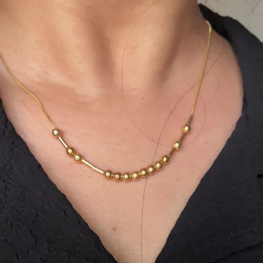 Morse code necklace
