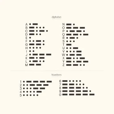 Morse code necklace