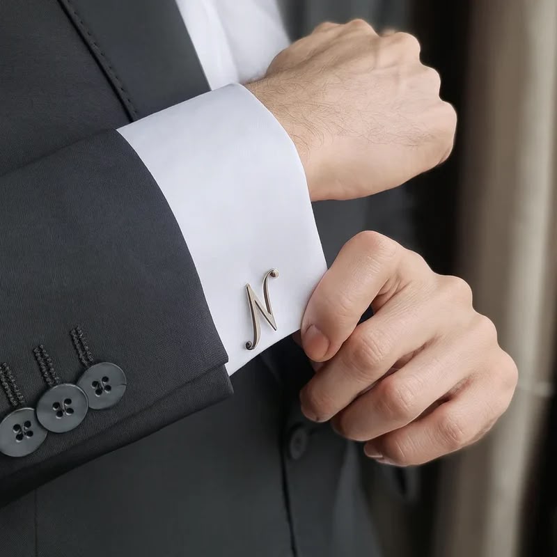 Single initials cufflinks