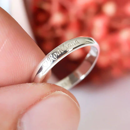 925 Silver Half Down Band